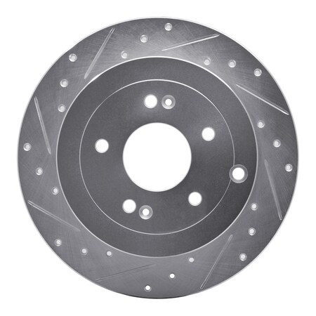 Dfc Premium Silver Drilled & Slotted Brake Rotor, Disc Brake Rotor, 631-03046L