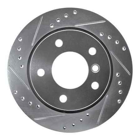 Dynamic Friction Co DFC Brake Rotor - Drilled and Slotted - Silver 631-31042L