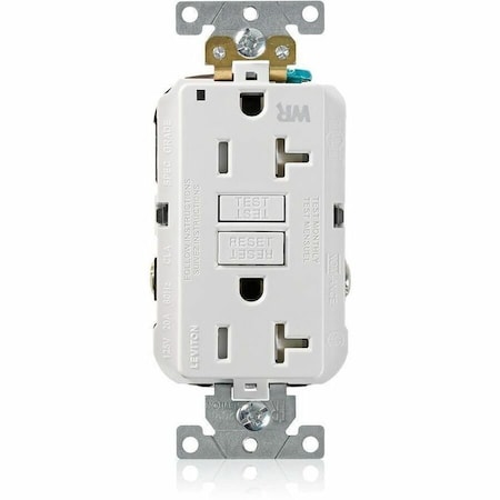 Leviton SmartlockPro GFCI 20A WR/TR/PI White G5362-WTW