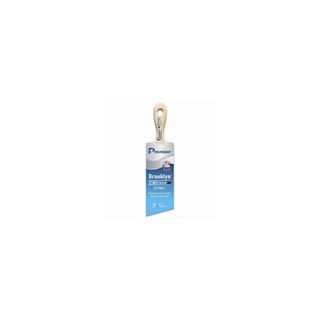Premier Brooklyn Paint Brush, 2 in W, Short Sash Brush, 2-3/4 in L Bristle, Polyester Bristle 17306