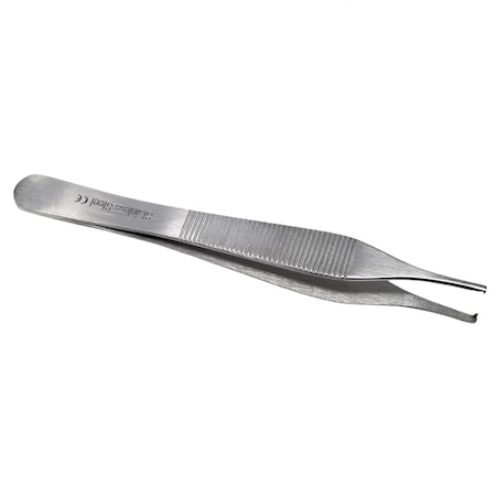 A2Z Scilab Hollow Handle Tweezers, Serrated + Toothed, 4.75 inches, Straight, Stainless Steel A2Z-ZR-248-SER-SU