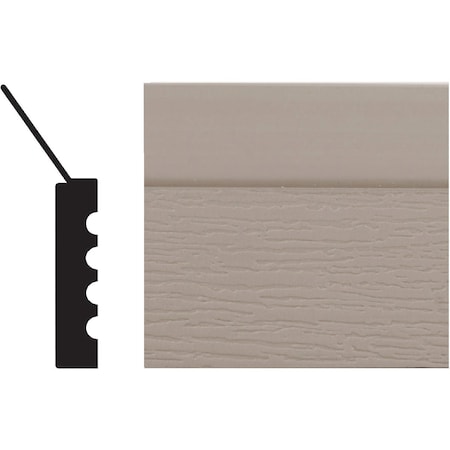 Royal Thermo Stop 2'' W.x7/16'' H.x16 ' L. Sandstone PVC Weatherstrip Garage Door Stop 5094288