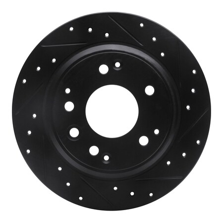 Dynamic Friction Co DFC Brake Rotor - Drilled and Slotted - Black 633-59041R