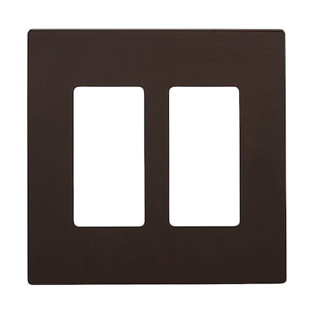 Eaton Wiring Devices Wallplate, 4-7/8 in L, 4.94 in W, 2-Gang, Polycarbonate, Black PJS262BK-F-L