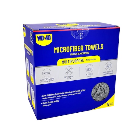 Wd-40 Multipurpose Microfiber Towel - Gray Color, 12PK L40135