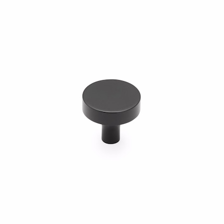 Schaub 1-1/4in Diameter Haniburton Cabinet Knob Matte Black Finish 470-MB