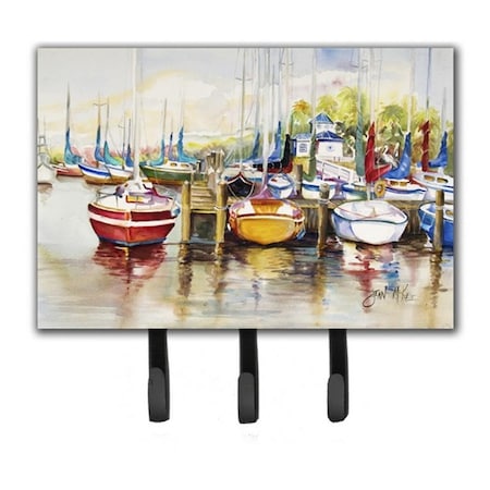 Carolines Treasures Paradise Yacht Club Ii Sailboats Leash and Key Holder JMK1064TH68
