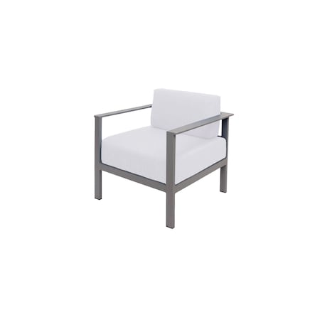Bfm Seating Belmar Armchair with Sunbrella cushions, Soft Gray Frame PH6102SG-14091