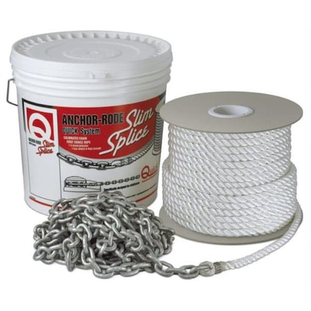Quick Anchor Rode 25 ft. of 8mm Chain and 300 ft. of 9-16 in Rope FVC080391230A00