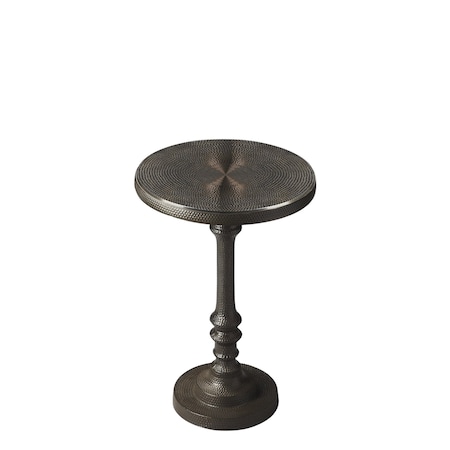 Homeroots 24" Bronze Metal Round Pedestal End Table 634875