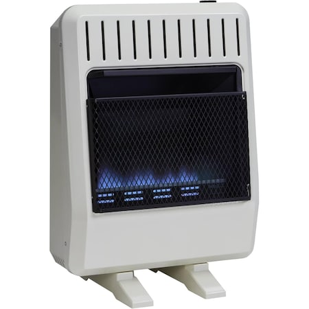 Avenger Natural Gas Ventless Blue Flame Gas Space Heater With Base Feet, 20,000 BTU, T-Stat Control FDTN20BFA