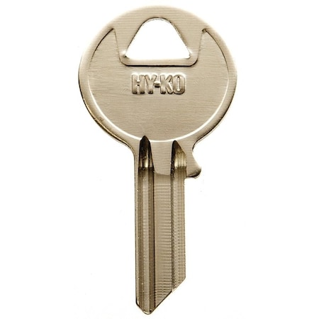 Hy-Ko Key Blank, Brass, Nickel, For: Abus Cabinet, House Locks and Padlocks 11010AB1