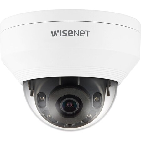 Hanwha Vision 5MP Wisenet Q Network Outdoor Vandal Dome Camera, White QNV-8010R