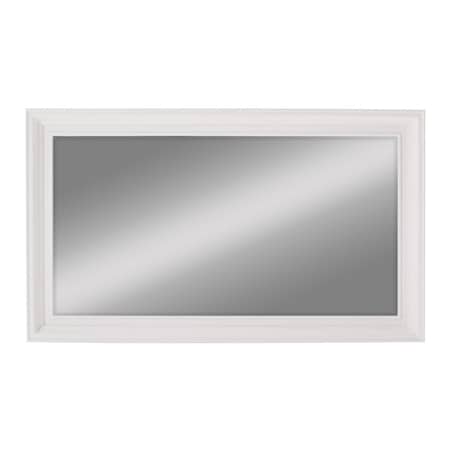 Homeroots 28" White Rectangle Wall Mounted Full Length Hanging Mirror 485196