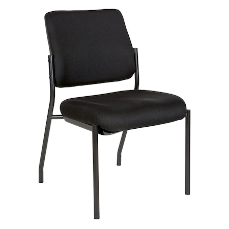 Office Star Products 837 Series Padded Armless Visitor's Chair, Black 83720-231