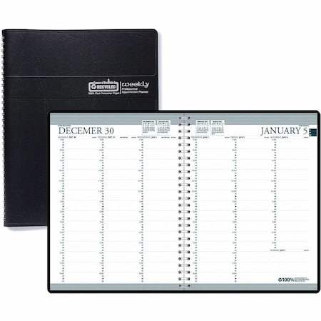 House Of Doolittle Weekly Appointment Planner, 8.5'' x 11'', Black, 2025 27202