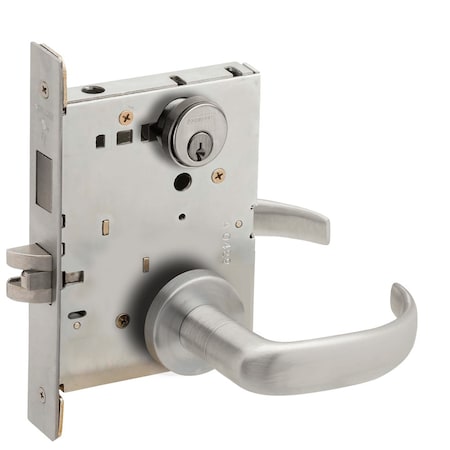 Schlage Corridor Mortise Lock with Deadbolt, 17A Design, Satin Stainless Steel L9456P 17A 630 L583-363