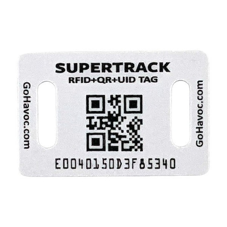 Supertrack RFID + QR Code Asset Tag, PK10 TTH-4026PVC-10PK