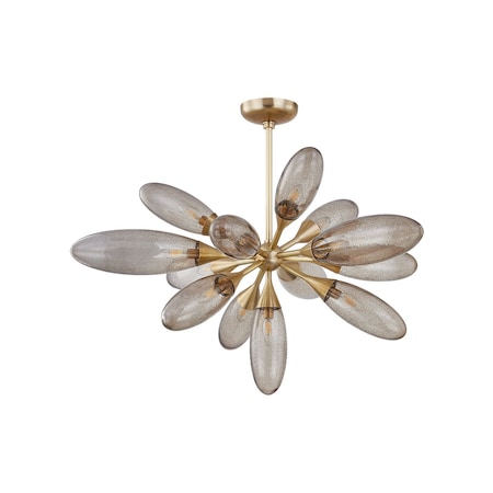Corbett Lighting Cordoba 13 Light Chandelier in Vintage Brass 497-40-VB