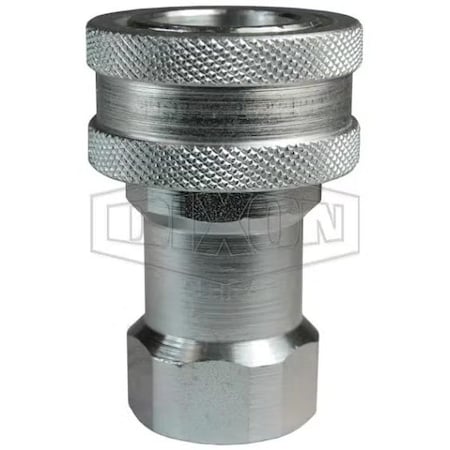 Dixon 1/2 ISO-B COUP, 1/2 F-NPTF STEEL, FKM, F-4HF4-HV