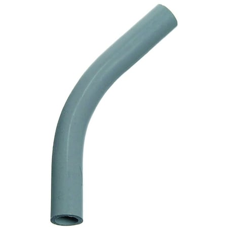 Carlon Elbow, 1-1/2 in Trade Size, 45 deg Angle, SCH 40 Schedule Rating, PVC, Plain End, Gray UA7AHR-CTN