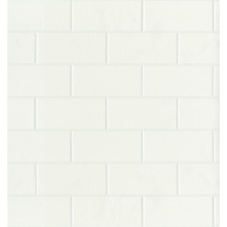 Brewster Bettina White Paintable Subway Tile Wallpaper 2904-21399