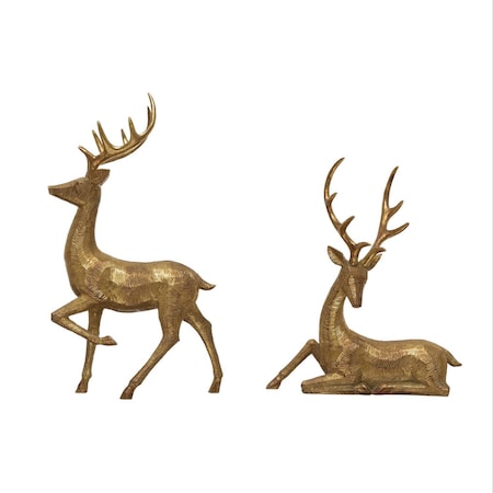 Creative Co-Op Gold Deer Table Decor XS1334A