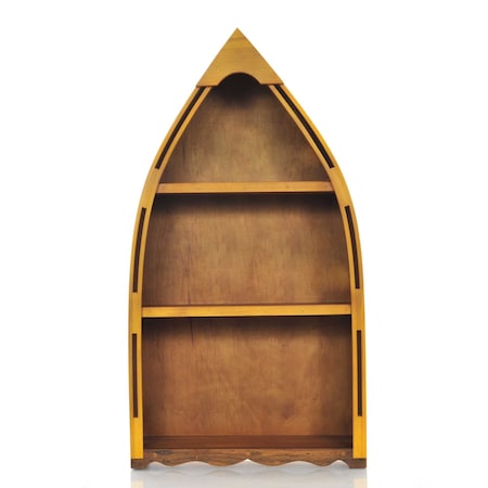 Homeroots 34" Wood Three Tier Boat Bookcase 364297