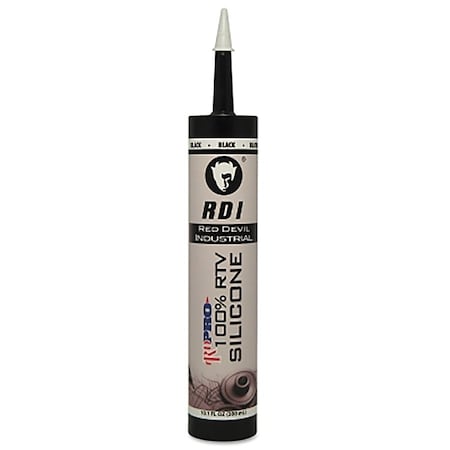 Red Devil 100% Silicone Architectural Grade RTV Sealant, 9.8 fl oz Cartridge, Black 630-0816/6I