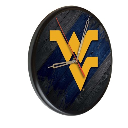 Holland Bar Stool Co West Virginia University 13" Solid Wood Clock WClkPBlkWestVA