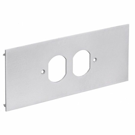 Hubbell Wiring Device-Kellems Metal Raceway, Plate, 1-Gang, Duplex, HBLALU3800/HBLALU4800 Series HBLALUDR