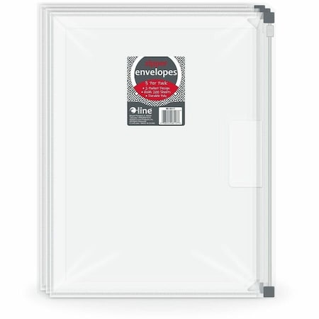 C-Line Products C-Line 48117 Letter Size Zip N Go Expanding Portfolio with Outer Pocket 13 x 10 Clear 48117