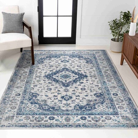 Jonathan Y Indhira Ornate Medallion Persian Blue/Gray 3 ft. x 5 ft. Area Rug MDP212A-3