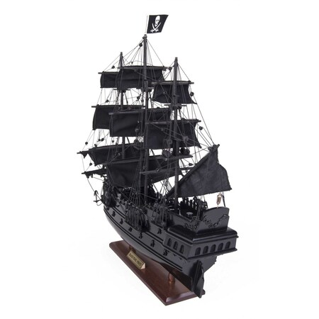 Homeroots 6.5" X 20" X 19"Black Pearl Pirate Ship 366191