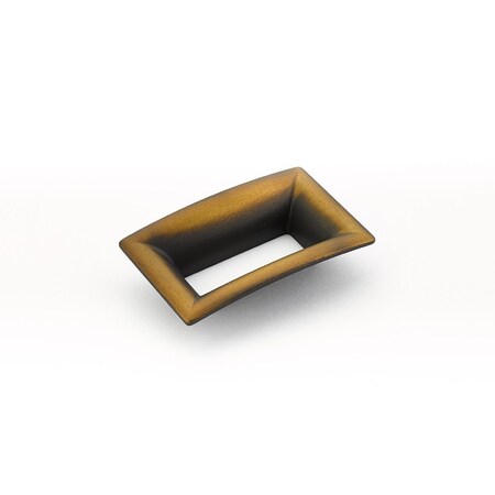 Schaub 64mm Center to Center Flared Rectangular Finestrino Cabinet Pull Burnished Bronze Finish 441-BRBZ