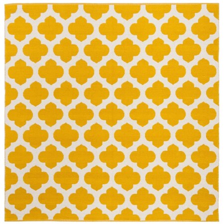 Safavieh Montauk Hand Woven Square Area RugYellow & Ivory 6 x 6 ft. MTK723J-6SQ