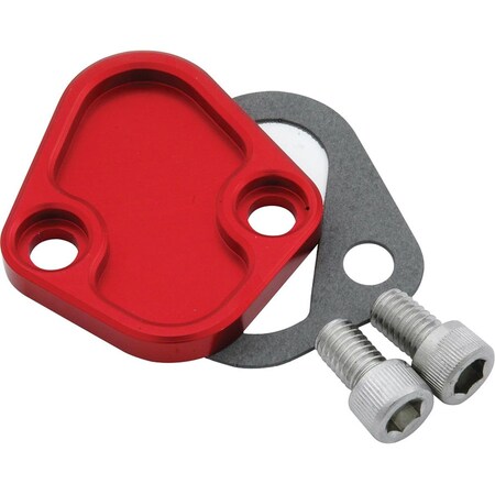 Powerhouse Fuel Pump Block Off Plate for Big Block Chevy - Red PO3620164