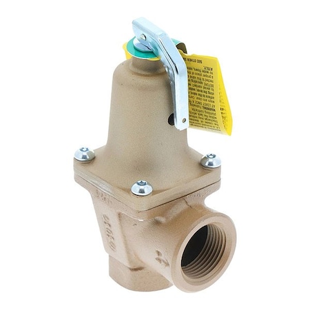 Watts Boiler Pressure Relief Valve, Iron, 50 psi F382328