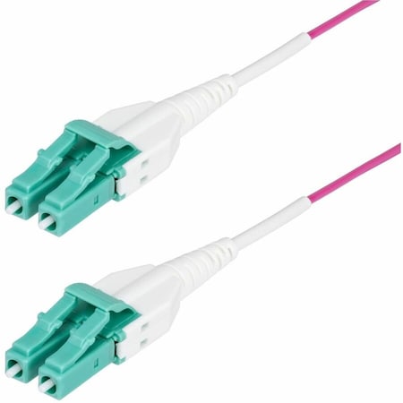 Startech.Com 20M (66FT) LC TO LC (UPC) OM4 MULTIMODE FIBER OPTIC CABLE, ERIKA VIOLET, 50/125 OM4RLCLC20M