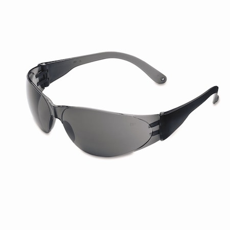 Mcr Safety Checklite, Safety Glasses, Anti-Scratch, Gray Lens, Black Frame, Aviator CL112