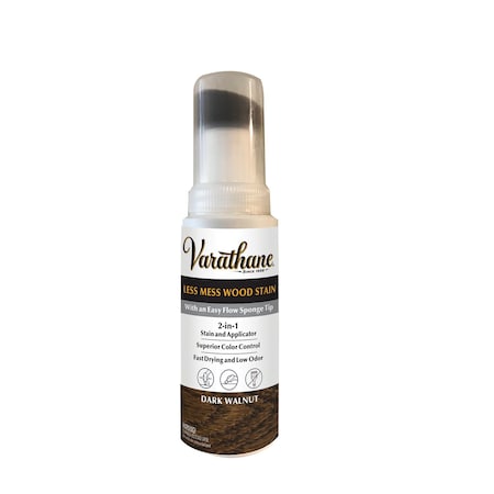 Varathane Less Mess Wood Stain, Dark Walnut, 4 oz Bottle 368029