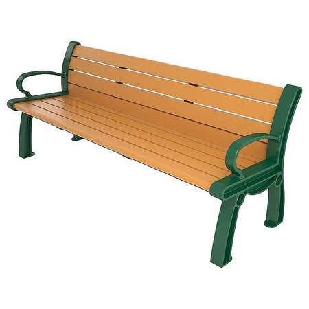 Ultrasite Heritage Outdoor Bench, 72 in L, Cedar PB 6CEDGFHER