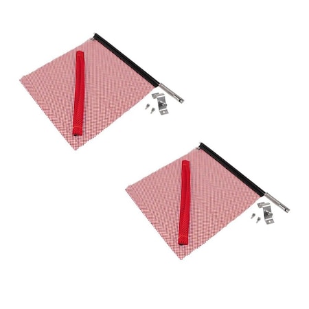 Mytee Products 2 EZ Mount Warning Flag Red 18in x 18in Spring Loaded Quick n Easy Disconnect, 2PK VMF-MKx2
