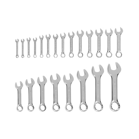 Tekton Stubby Combination Wrench Set, 22-Piece (6 - 32 mm, Common Sizes) WCB90407