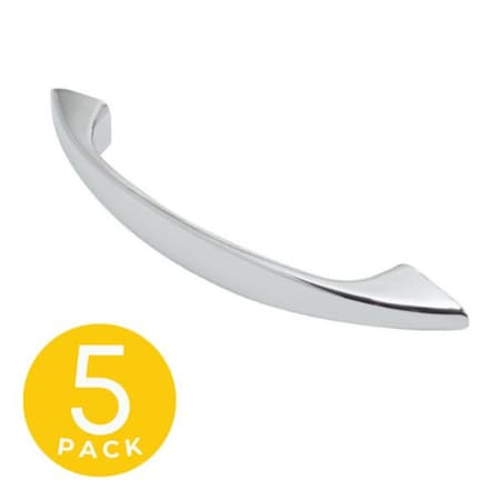 Sapphire 3 in. CTC Decorative Die-Cast Zinc Cabinet Hardware Drawer Pull in Polished Chrome, 5PK SP-801075