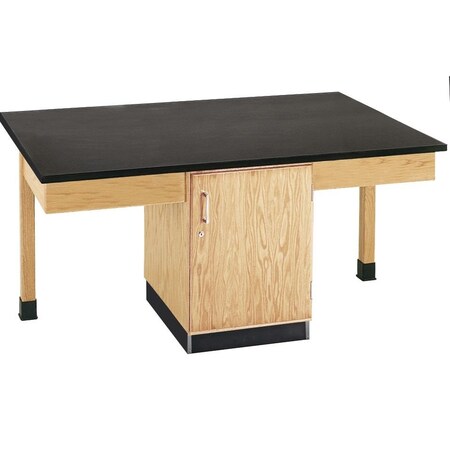 Diversified Spaces 4 Station Table, Red Oak, Wood Surface, 66" W 2306K