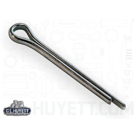 Huyett Cotter Pin, Zinc Plated Carbon Steel, 0.156 in Dia x 1.500 in Effective Length CP-156-1500