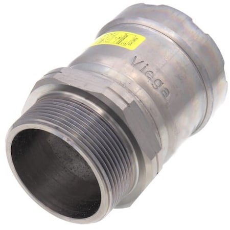 Viega MegaPressG adapter P 2 MPT 2 carbon steel zinc-nickel coating 25126