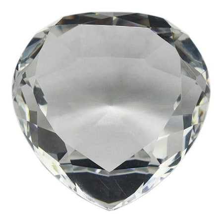 Mobiliario Jiallo Heart Shape Paperweight Crystal, Clear MO3275352