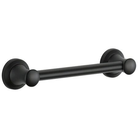 Delta Bathsafety 12 in Transitional Decorative Grab Bar In Matte Black 41712-BL
